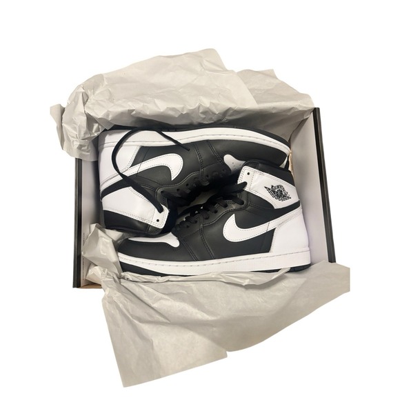 *New* Men's Jordan 1 Retro High OG Black/White-White - Size 10 - Picture 6 of 9